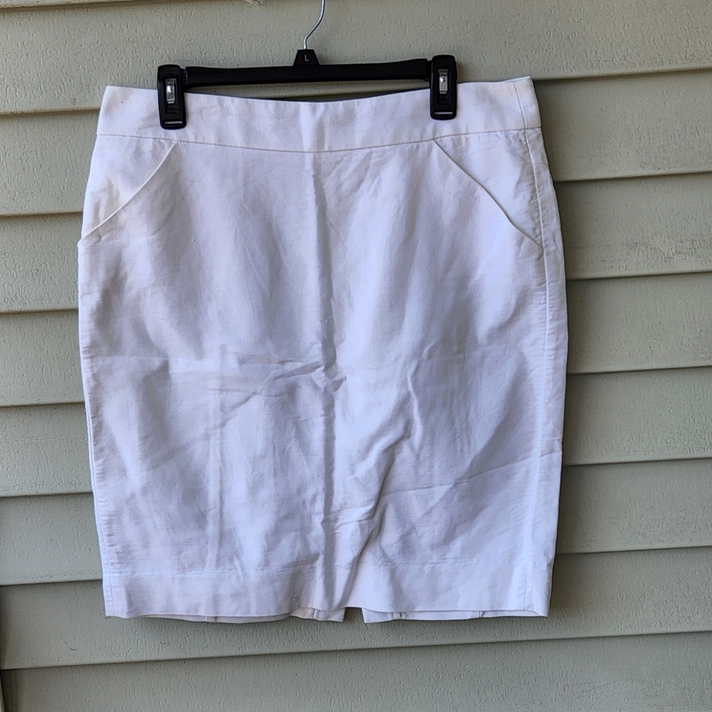 J. Crew the pencil skirt white size 12